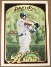 2001 Fleer Tradition Grass Roots Sammy Sosa Insert Card #GR3 Chicago Cubs NRMT