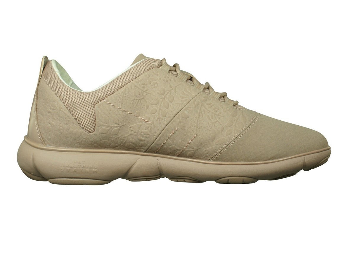GEOX D NEBULA RESPIRA LACE UP ANTIQUE ROSE TRAINER SNEAKERS $227