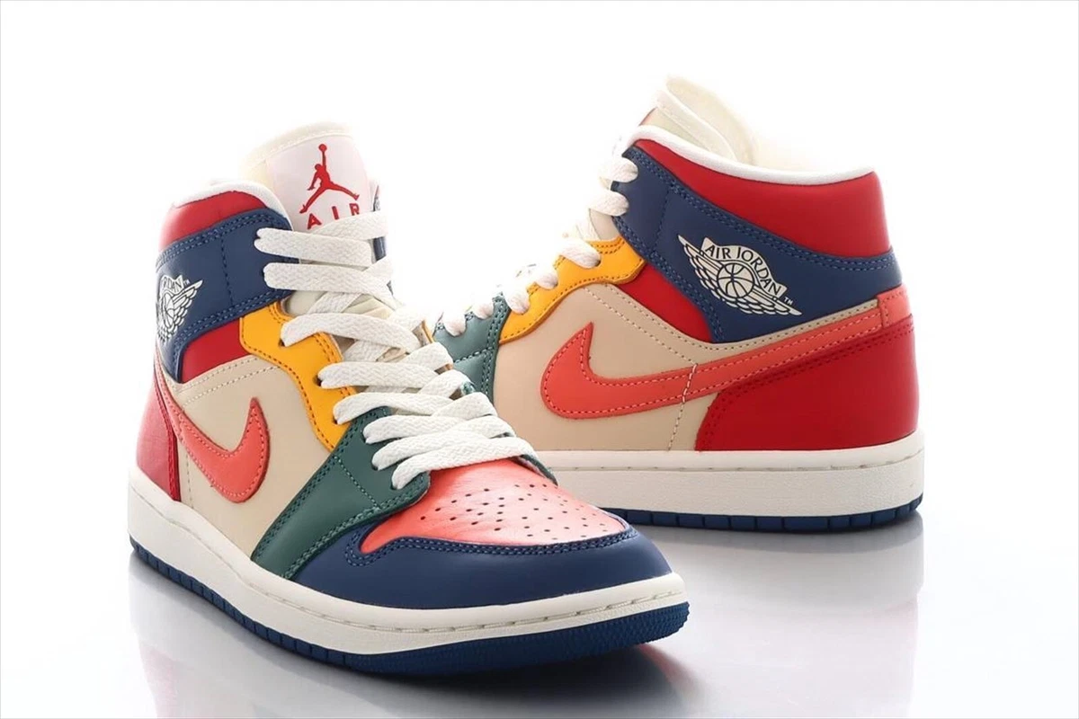 NIKE Women's AIR JORDAN 1 MID SE MULTI COLOR DN3738-400 US 9 / 26cm
