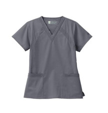  MED BIO Medical Uniform Scrub Top STRETCH 19098 MESH Pewter
