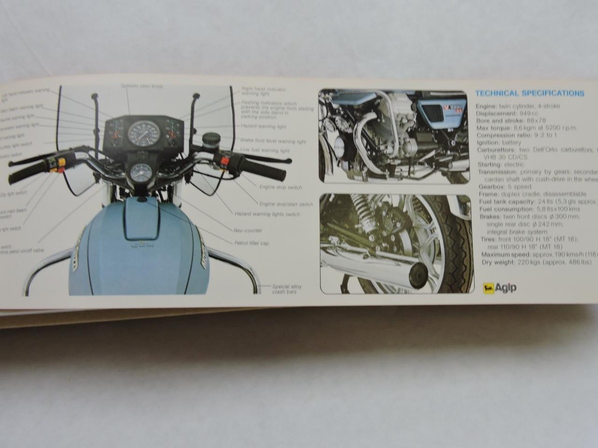 Moto-Guzzi V1000-G3 Brochure B14463 | eBay