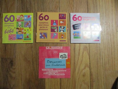 Lot Of 4 60 Comptines Premieres Prononcer Apprendre Teach French To Baby Ebay