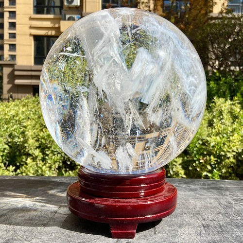 23.96LB white Smelting Stone Quartz Sphere Crystal Energy Ball Reiki Healing - 第 16/16 張圖片