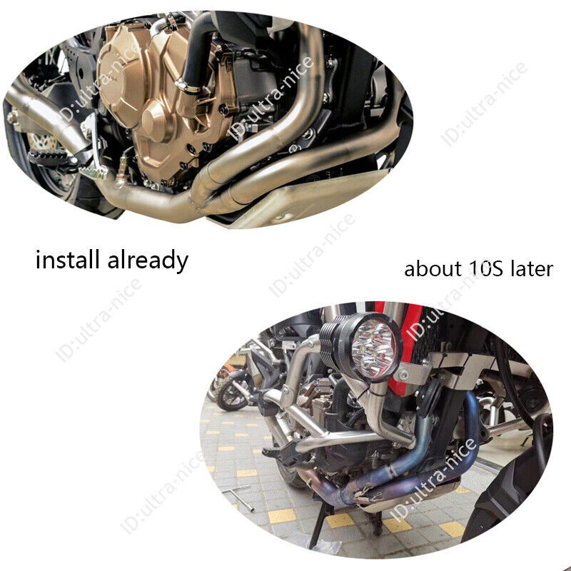 For Honda CRF1000L/LD 2016-2019 Exhaust System Motorcycle Header Pipe Titanium - Image 2 of 4