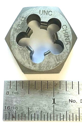 TROQUEL DE ROSCADO HEXAGONAL DE ACERO AL CARBONO 5/8-11 UNC - ¡NUEVO! - Imagen 4 de 8