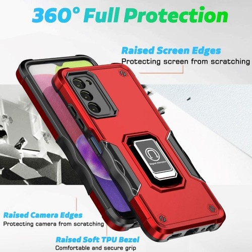 Per Samsung Galaxy Z Flip 6 custodia magnetica ibrida robotica militare supporto anello - Foto 10 di 16