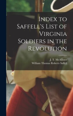 McAllister - Index to 's List of Virginia Soldiers in the Revolution - - X555z