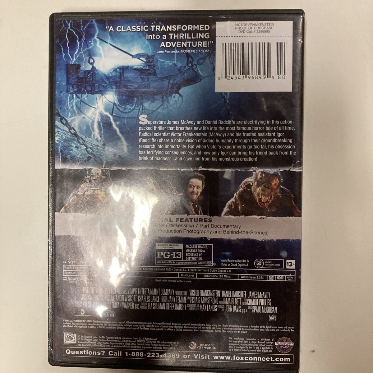 Victor Frankenstein (DVD, 2015) 24543968955| eBay