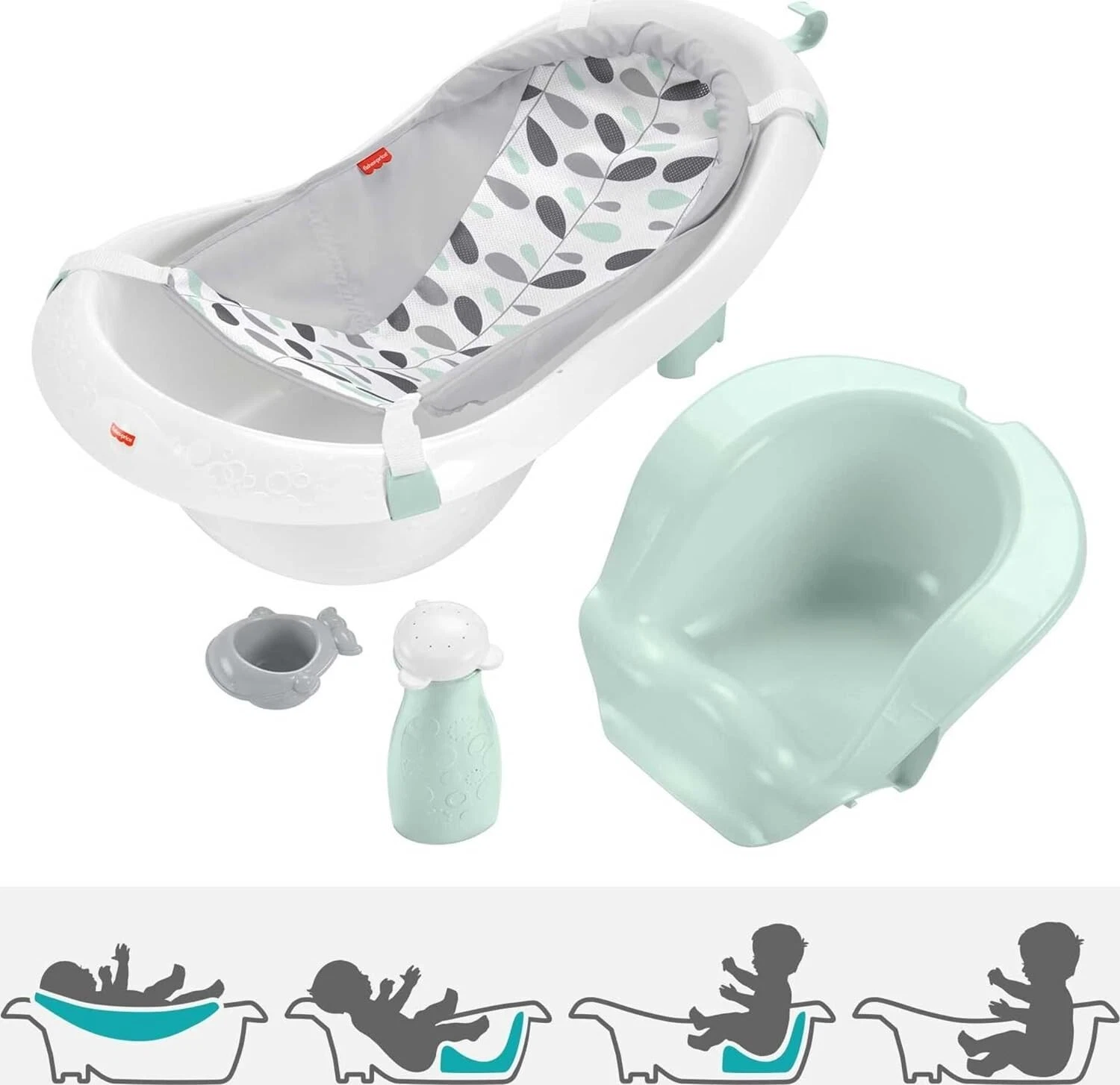 Fisher-Price Baby to Toddler Bath 4-in-1 Slingn Seat Tub 2 Toys Climbing Leaves
Opens in a new windo