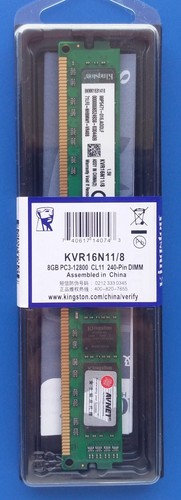 2x KINGSTON RAM BANK 2x8GB DDR3 1600MHz DIMM PC3 DESKTOP - Bild 4 von 23