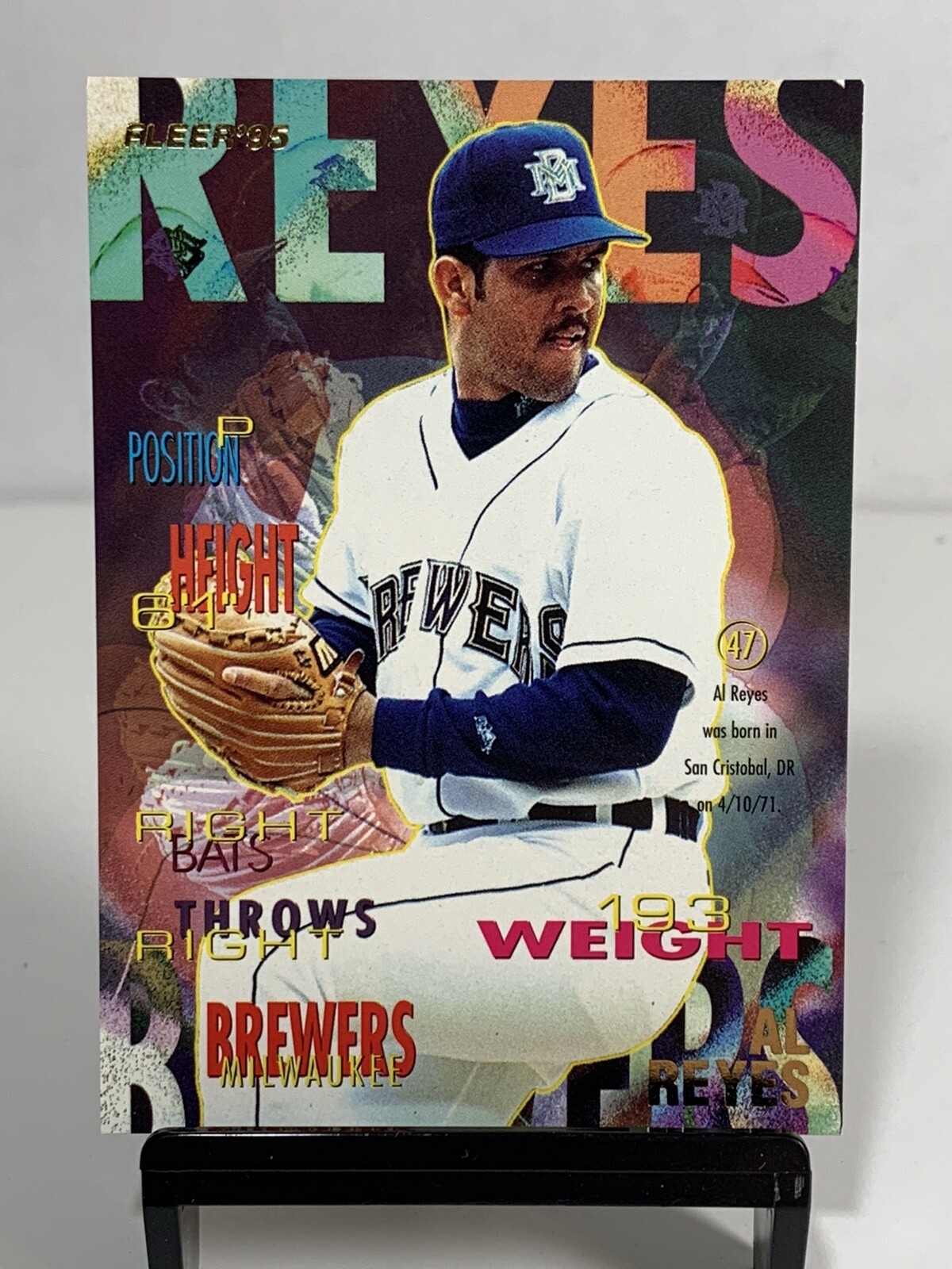 1995 Fleer Update Al Reyes #U-56 Milwaukee Brewers Baseball Card