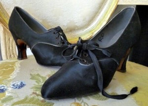 black satin booties