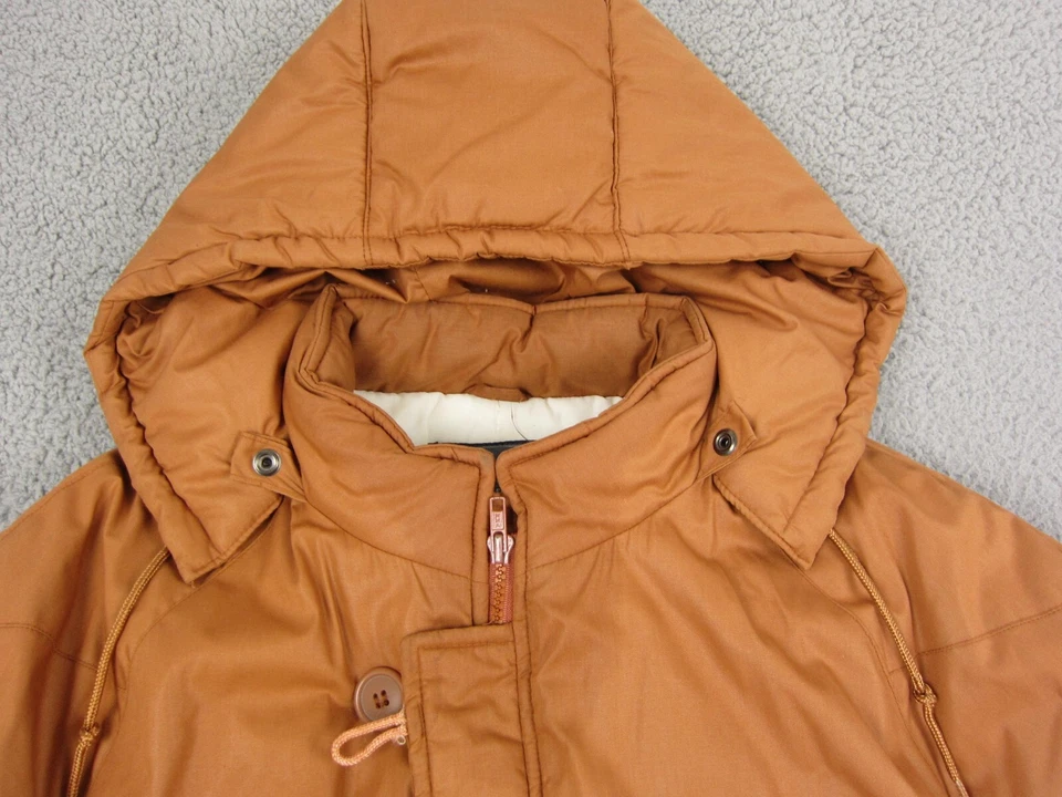 Chaqueta De Colección Le Tigre Para Hombres 44 Abrigo Naranja Puffer Convertir Cremallera Completa Parka Años 80 Foto 4 de 4