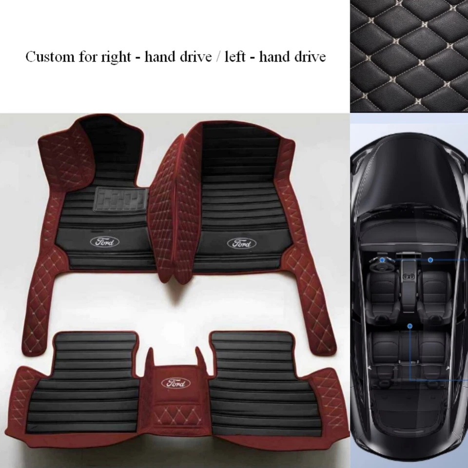 For Ford Expedition Car Floor Liner Mats Waterproof Custom All Weather Carpets - Image 3 of 4