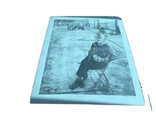 mid century modern elephant care keeper lithograph 20/20 Ulman