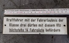 Schild aus Ford FK3500 Großraumkrankenwagen GRKW