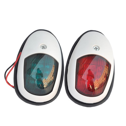 1Pair Boat White Plastic LED Navigation Light Marine Starboard Port Side Light - Picture 5 of 6