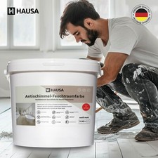 HAUSA Anti Schimmel Wandfarbe Feuchtraumfarbe Innen chlorfrei hochdeckend wei&szlig;