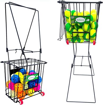 Tennis/Pickleball Hopper, Holds 79/50 Balls, Easy Pickup & Car Storage