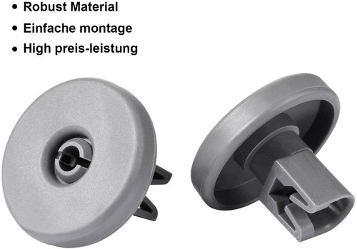 RUEDAS DE CESTA INFERIORES GENUINAS PARA LAVAVAJILLAS ZANUSSI, AEG, ELECTROLUX 50286965004 - Imagen 3 de 7