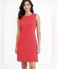 J.CREW Pink Scalloped Neck Sleeveless Sheath Dress Size 0 Style B8296