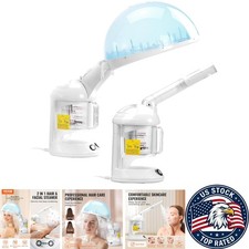 Salon-Quality 2-in-1 Hair Steamer  Facial Spa - Safe  Effective Moisture