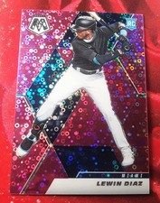 2021 Panini Mosaic - Rookie Lewin Diaz #217 (RC) Quick Pitch Pink /20