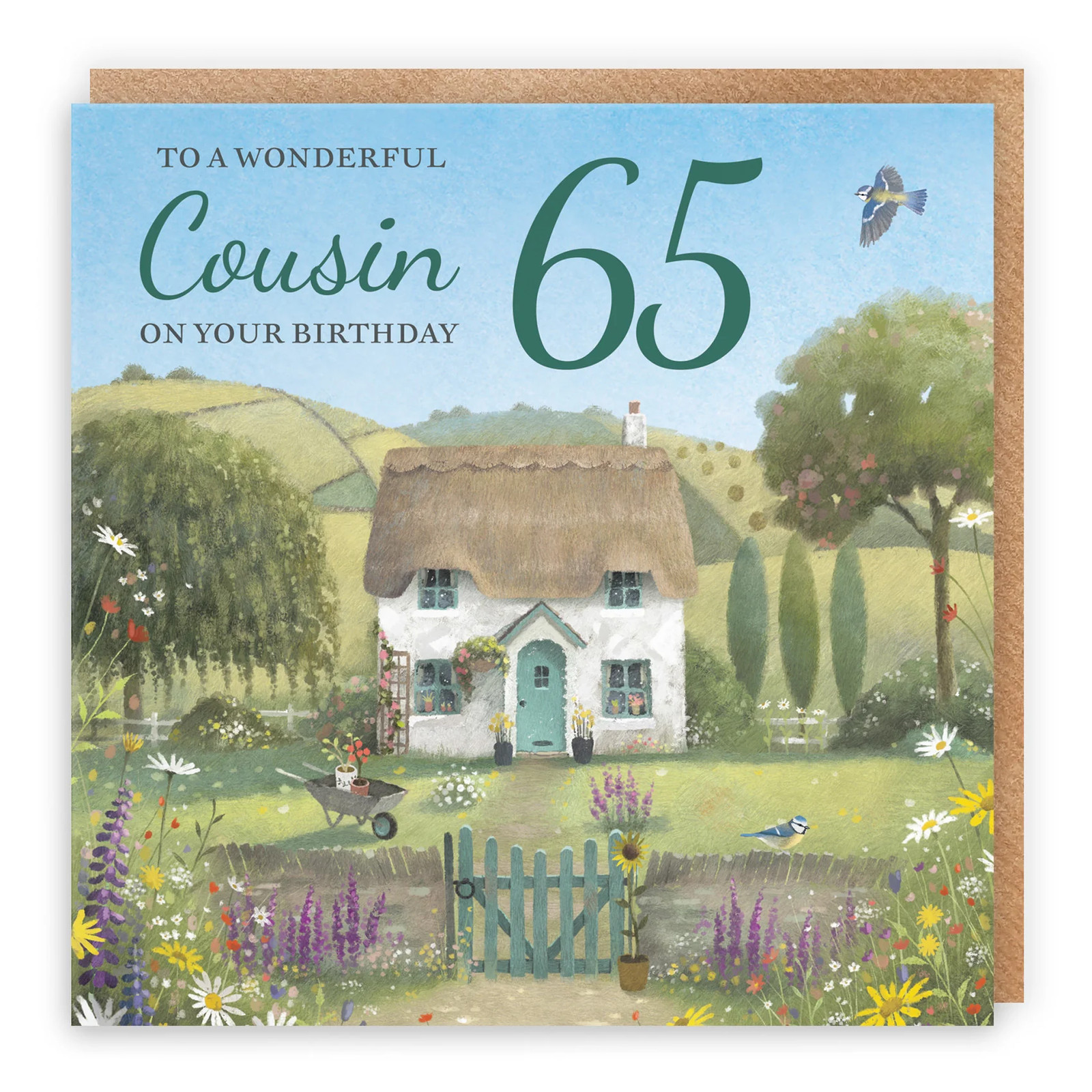 65th Cousin Birthday Card Thatched Cottage Milo's Gallery