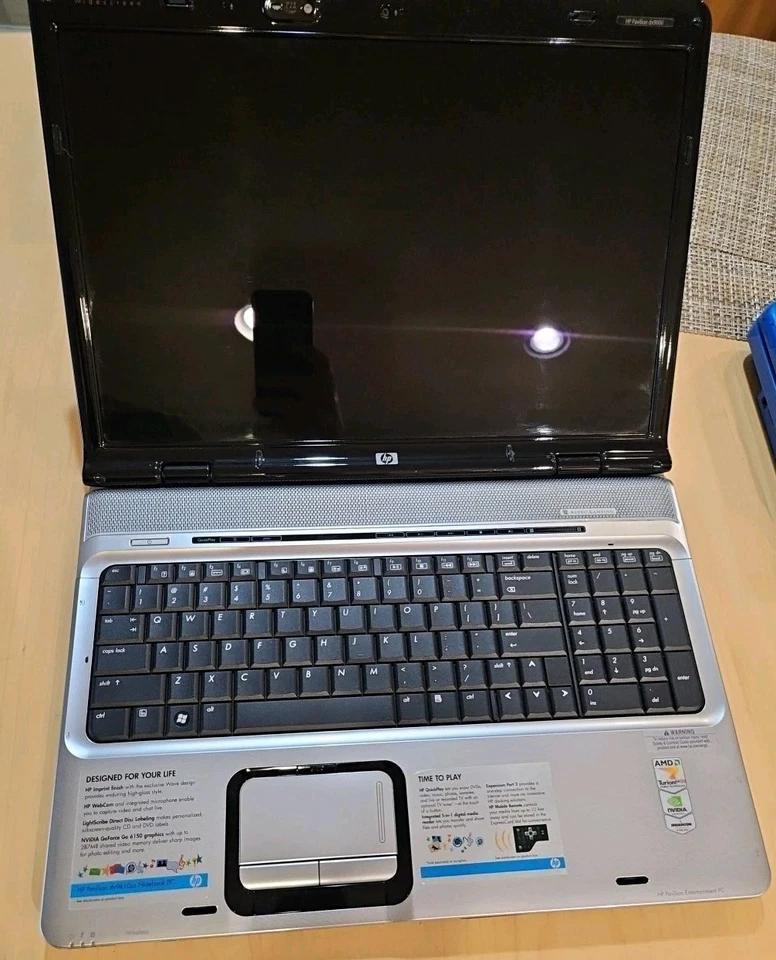 HP Pavilion DV9000 17.3" Windows Vista Home Laptop AMD X2 CPU 2GB DVDRW dv9410us - Image 2 of 4