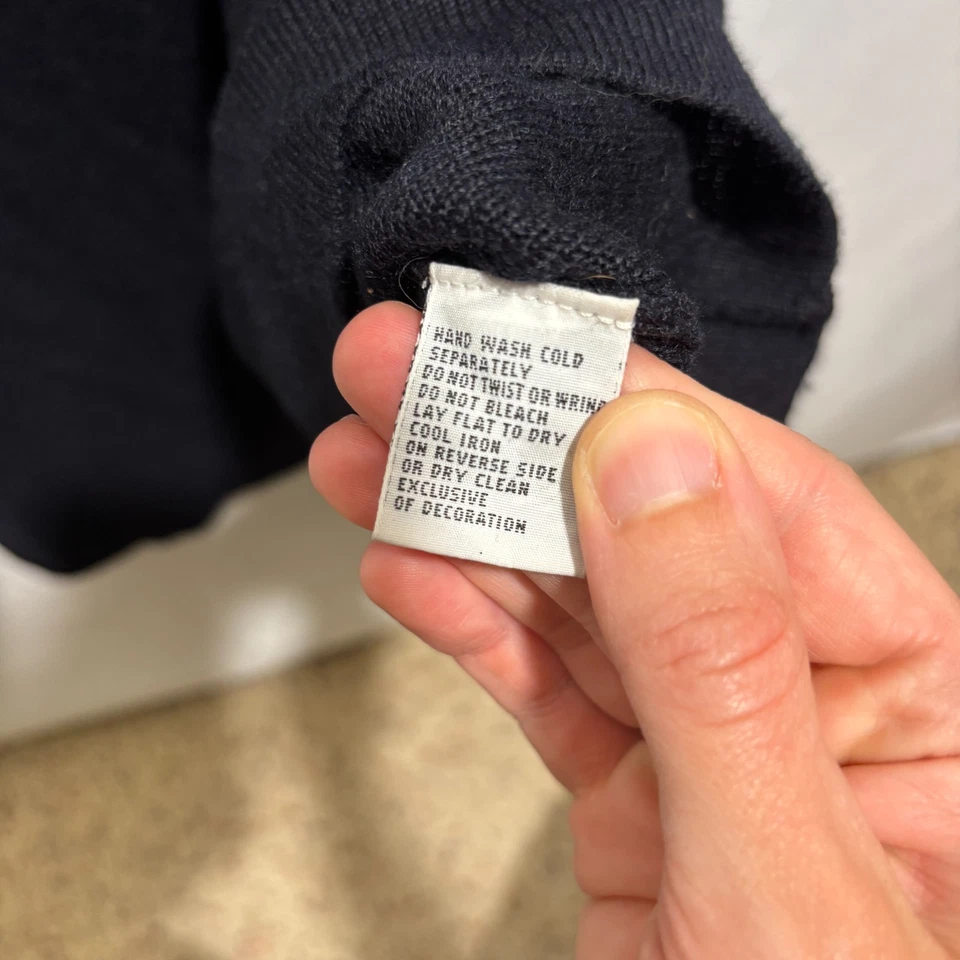 Maxi Vestido Suéter De Colección Negro Mezcla de Lana Bordado Flores Botones Boho M Hada Foto 4 de 4