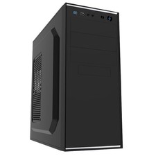 Image of CiT Jet Stream Mid Tower ATX PC Case with 500W PSU Black Silver