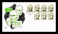 HENRY CLAY REKNOWN ORATOR THE GREAT PACIFICATOR 1983  MARG CACHET FDC UNADDR
