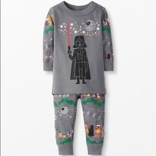 Hanna Andersson Gray Star Wars Darth Vader Holiday Pajama Set Size 2T