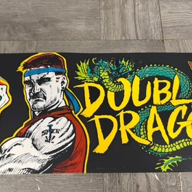DOUBLE DRAGON Arcade Marquee OEM NOT A REPRODUCTION Original Used 1980s Game