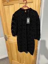 Image of All saints camila mini dress. Black lace. Size 10. New with tags. RRP £199