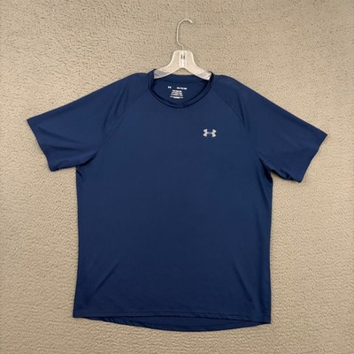 Under Armour Tech Tee T-Shirt Mens 2XL Blue Activewear Workout Gym Sports Dad