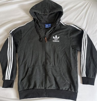 Vintage Adidas Grey Zipper Hoodie L SIZE | eBay