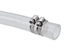 Braided Clear PVC Vinyl Tubing 1/2 ID x 3/4 OD 10 Ft High Pressure Hose Pro