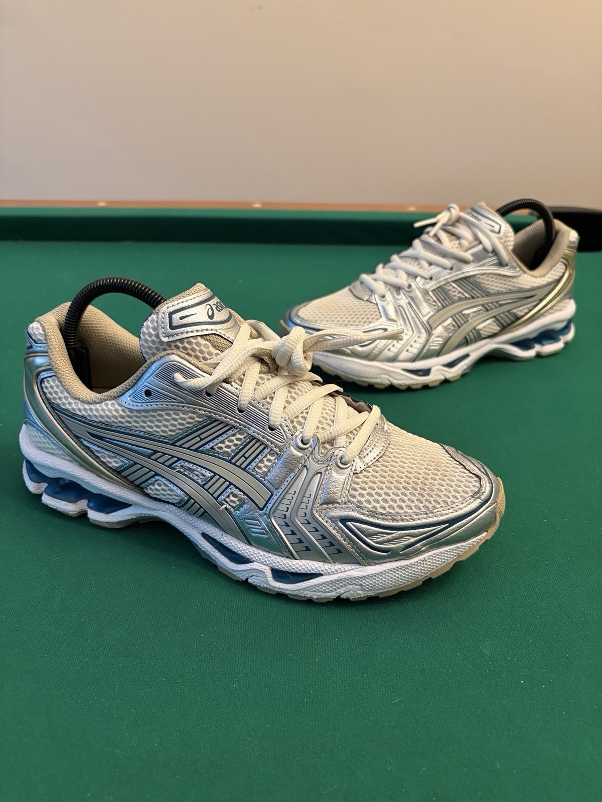 Asics Gel-Kayano 14 Men Size 8 White Pure Gold Athleisure Sneaker Shoes 1201A019