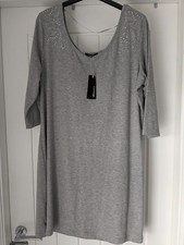 New with tags tunic top, size 22, grey and rhinestone pattern, over sized top. 
