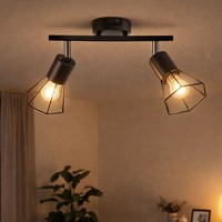 Deckenlampe Deckenleuchte Strahler Gitter Schwarz Spotlampe Verstellbar L 25 Cm
