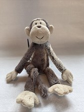 Jellycat Mattie Monkey Plush Retired Rare Soft Toy Brown Gray Medium 17
