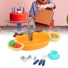 Kids Kitchen Playset Sink Toys Electric Dishwasher Playing Toy for Boys Girls
