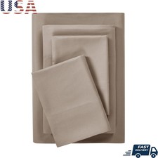 Set lenzuola in microfibra infuso rame antimicrobico rinfrescante sonno morbido nuovo