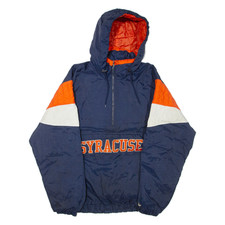 MAJESTIC Mens Pullover Jacket Blue Hooded L