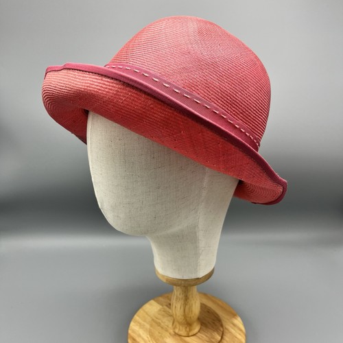 Kangol Coral Pink Festival Occasion Hat Wired Brim Size Small Vintage Pre 1983 - Picture 2 of 13