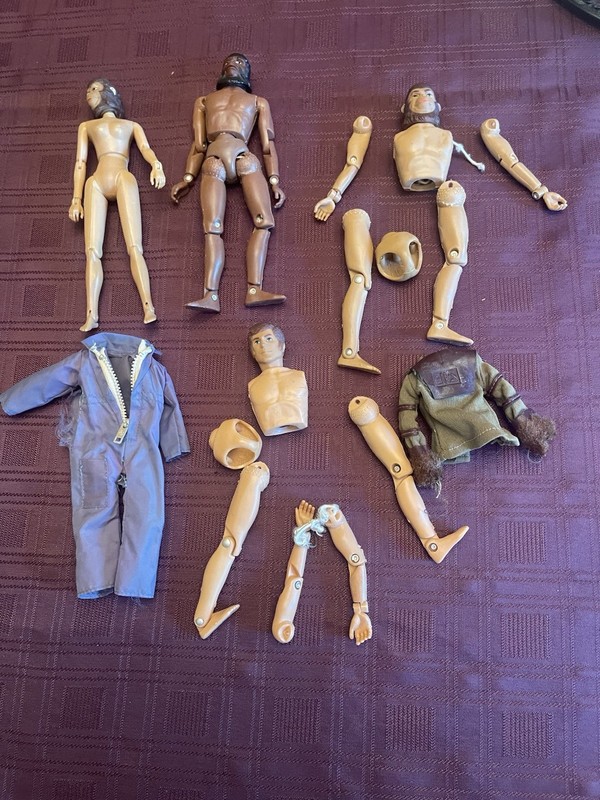 MEGO PLANET OF THE APES  8” FIgures ZIra, Galen, Soldier Ape, Astronaut - LOT