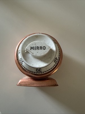 Vintage Mid Century MIRRO Robert Shaw Copper Kitchen Timer 60 Mins WORKS