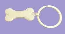H435VV Dog Bone Keychain Silver Bone Charm Car Key Chain with Key Ring Dog Pet