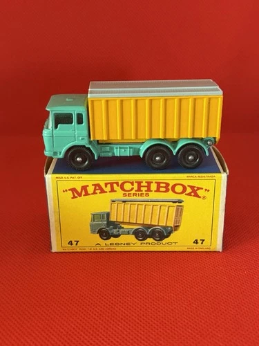 Matchbox Lesney No. 47 DAF Tipper Container Truck with Original Box